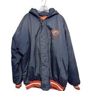 Vintage Starter Chicage Bears Hooded Jacket Size XL Quilted Lining Taiwan ROC